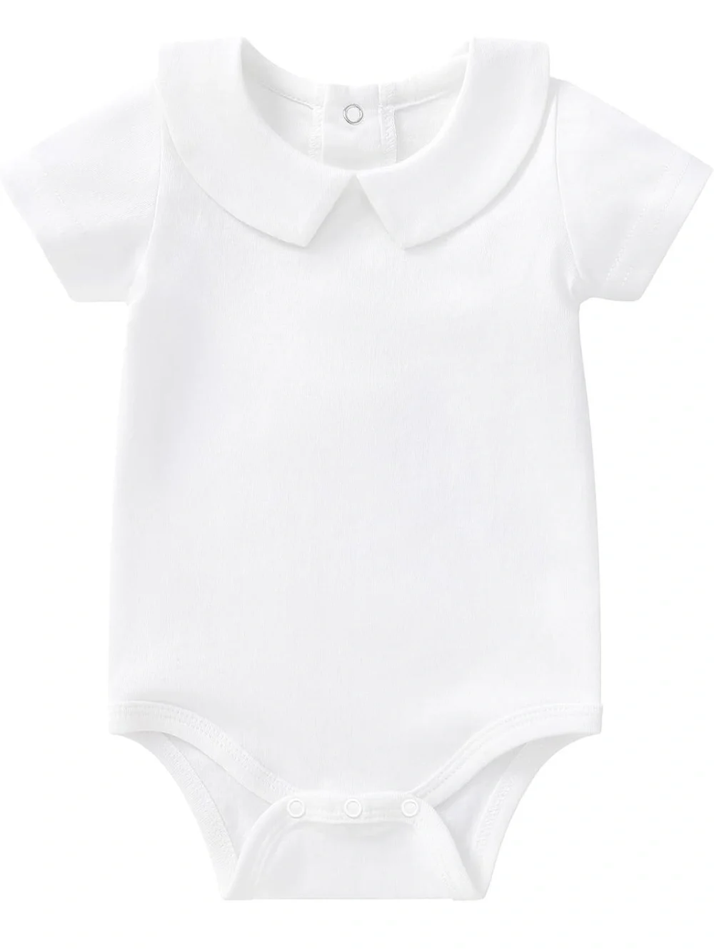 Pureborn Baby White Peter Pan Collar Bodysuit 9-12 Months Classic Unisex